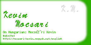 kevin mocsari business card